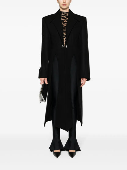Single-Breasted Wool Coat