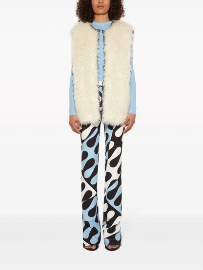 Iride-Print Faux-Shearling Gilet