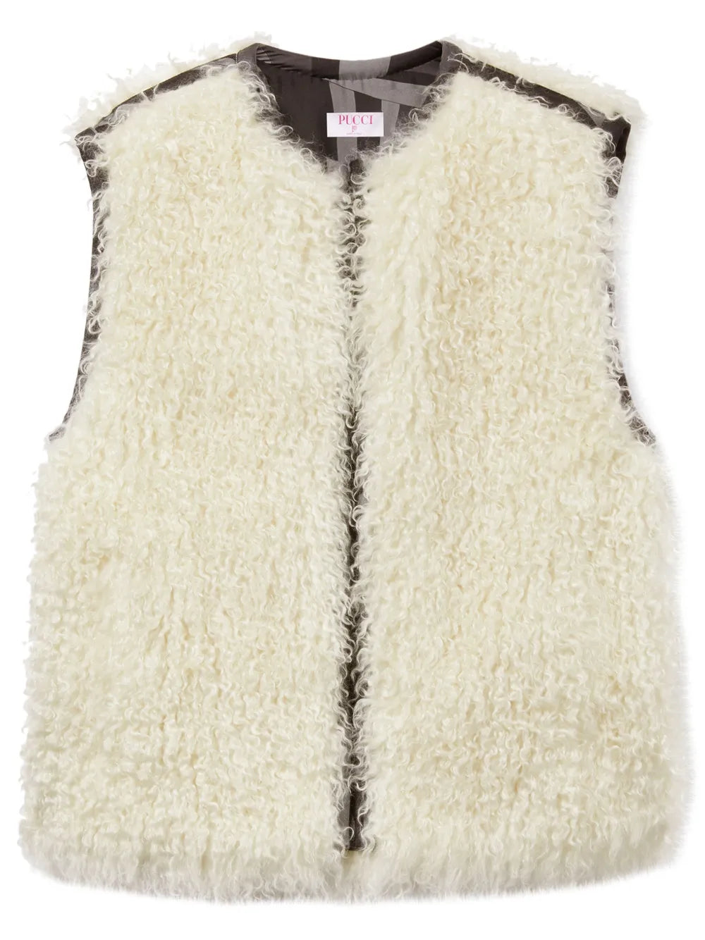 Iride-Print Faux-Shearling Gilet
