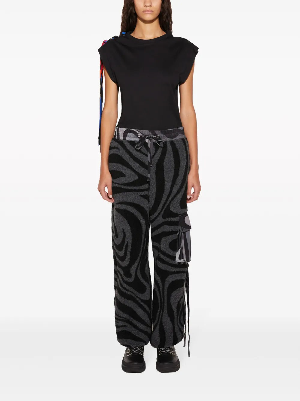 Marmo-Print Track Pants