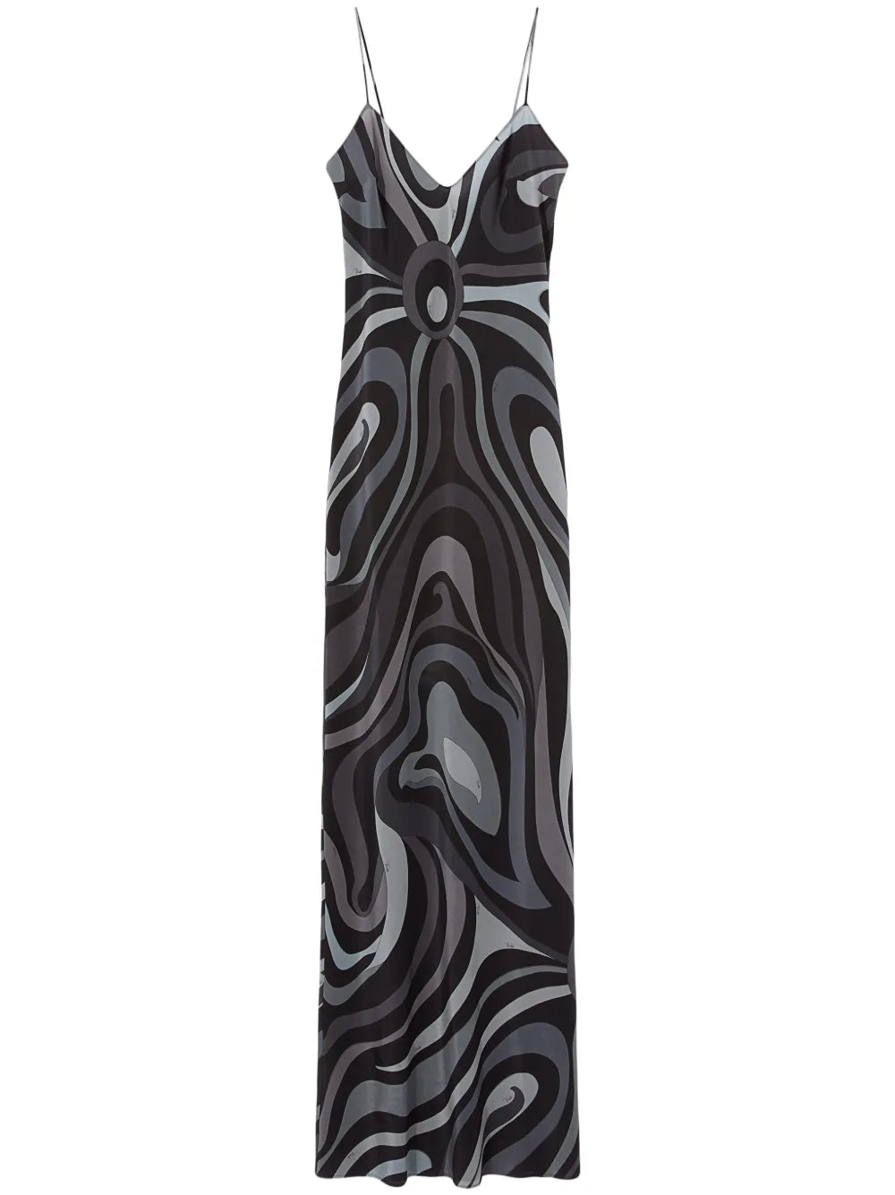 Marmo-Print Silk Dress