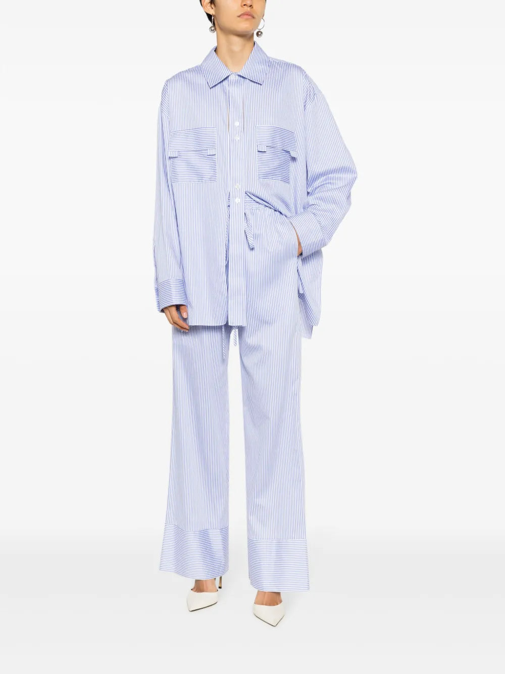 Striped Cotton Trousers