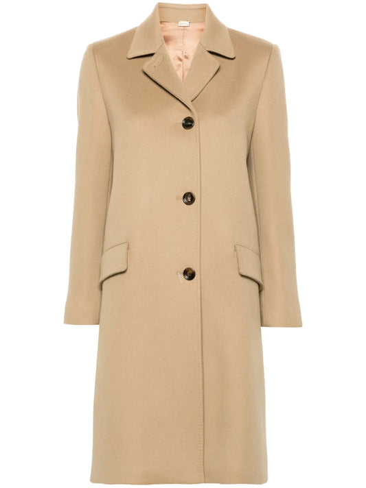 Single-Breasted Wool Coat