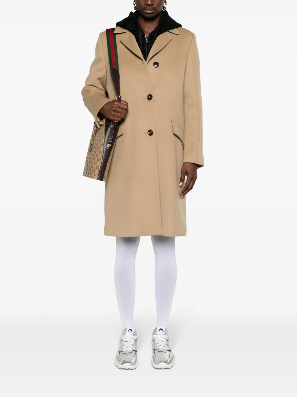 Single-Breasted Wool Coat