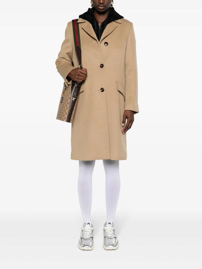 Single-Breasted Wool Coat