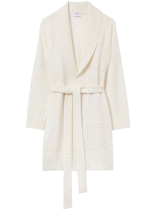 Pointelle-Knit Cashmere Cardigan
