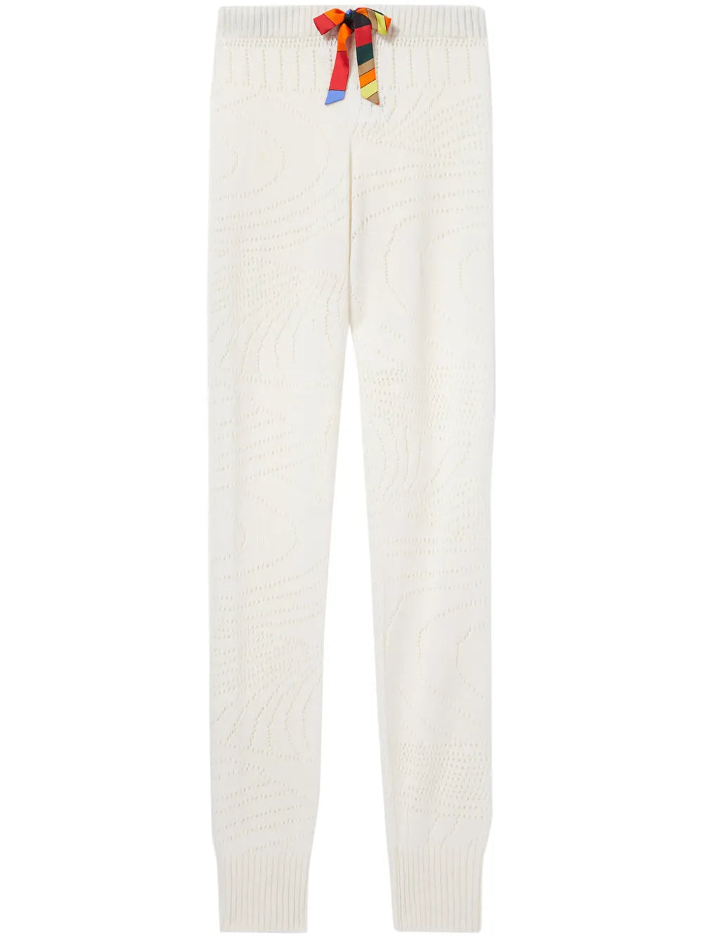 Pointelle-Knit Cashmere Track Pants