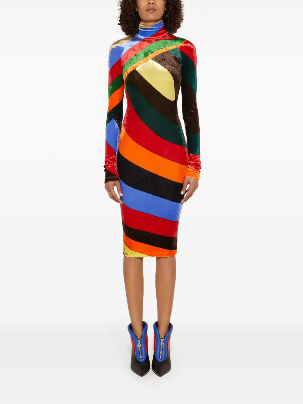 Iride-Print Midi Dress