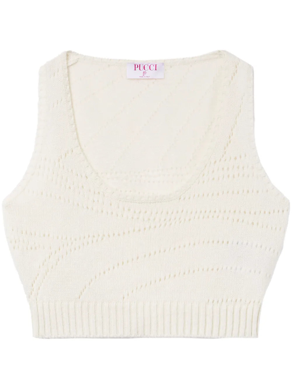 Pointelle-Knit Cashmere Top