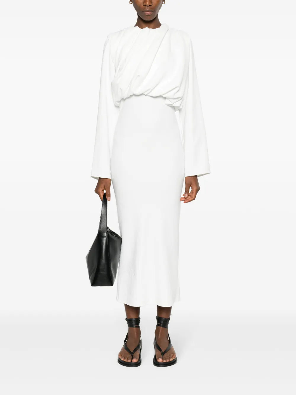 Ollie Drapped Midi Dress