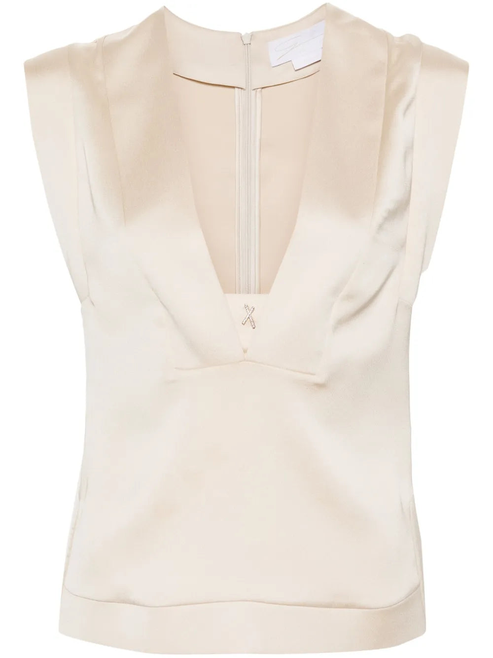 Appliqué-Detail Sleeveless Blouse