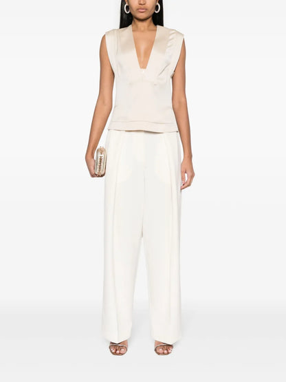 Appliqué-Detail Sleeveless Blouse