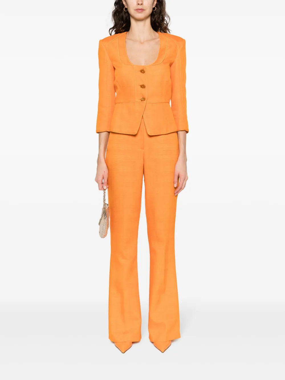 High-Waist Straight-Leg Trousers