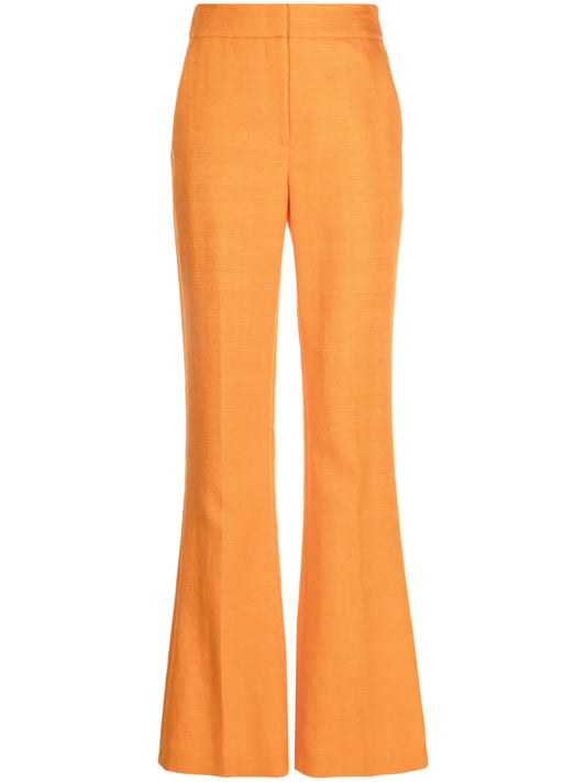 High-Waist Straight-Leg Trousers