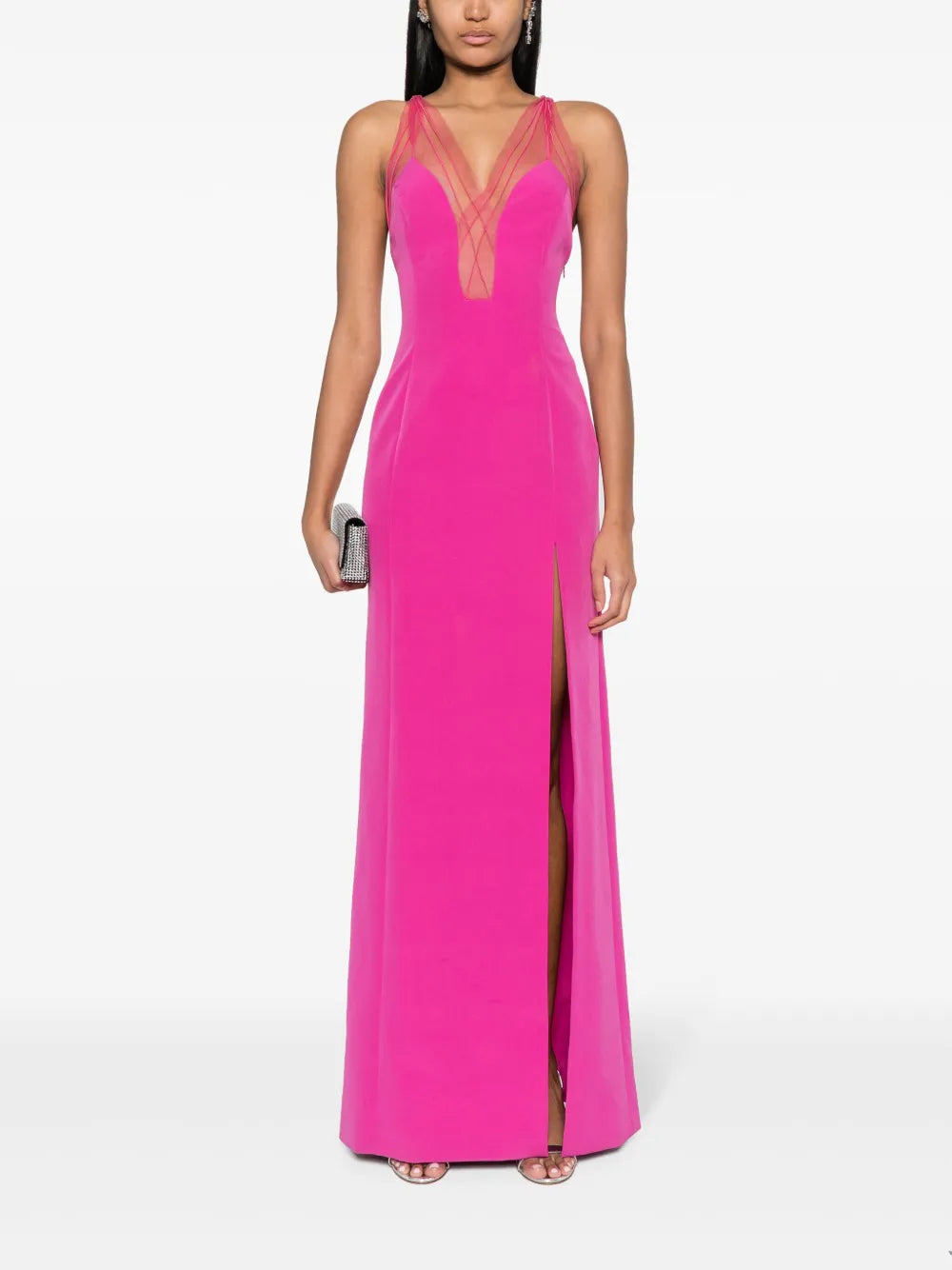 Panelled Sleeveless Maxi Dress