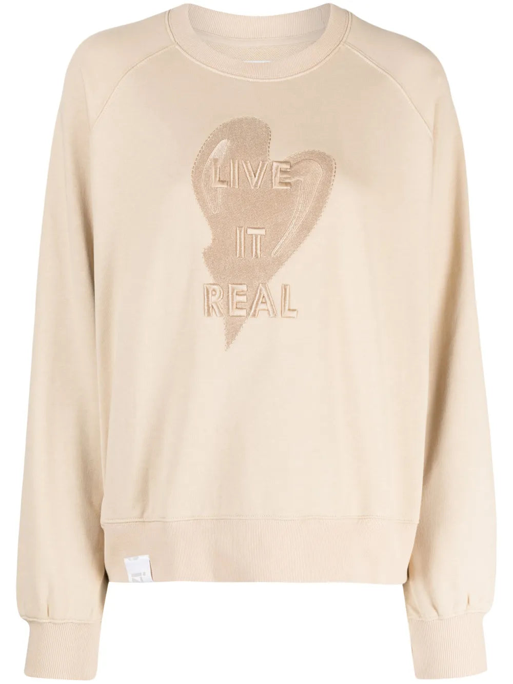 Slogan-Embroidered Cotton Sweatshirt