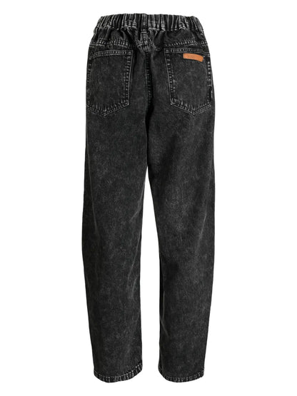 Logo-Appliqué Straight-Leg Jeans