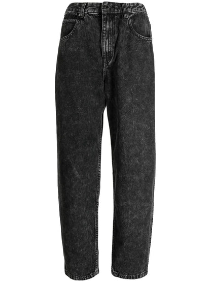 Logo-Appliqué Straight-Leg Jeans