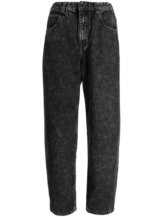 Logo-Appliqué Straight-Leg Jeans