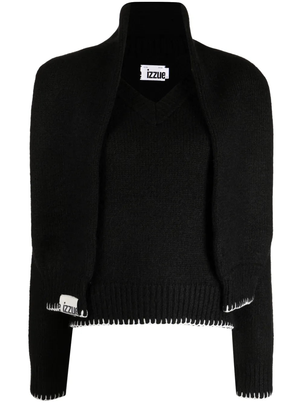 Whipstitch-Trim Layered Jumper