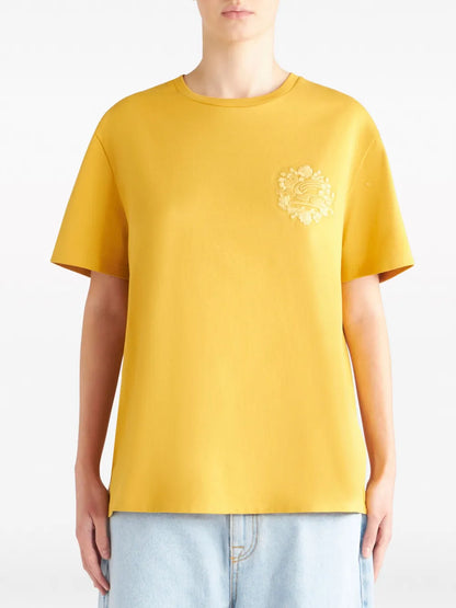 Pegaso-Embroidered Cotton T-Shirt