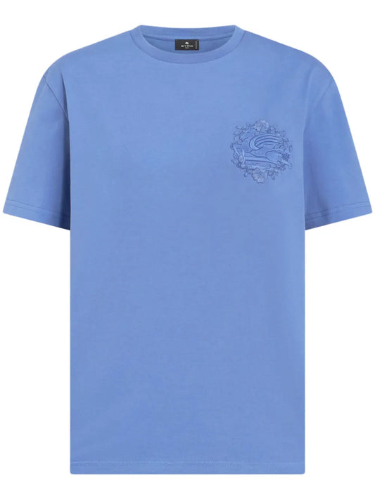 Pegaso-Embroidered Cotton T-Shirt