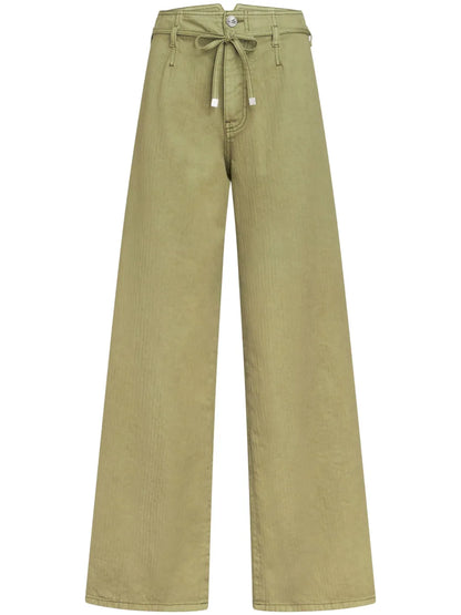 Pegaso-Embroidered Wide-Leg Jeans
