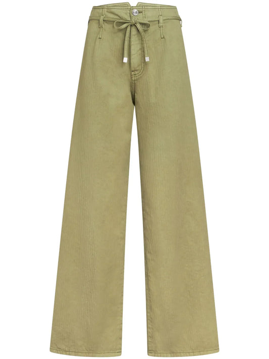Pegaso-Embroidered Wide-Leg Jeans