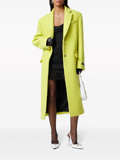 Notched-Lapels Single-Breasted Coat