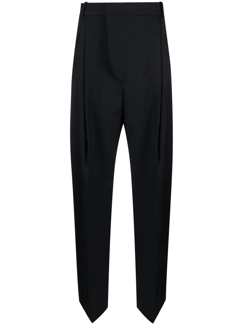 Pleat-Detailing Wide-Leg Trousers