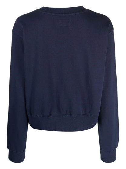 Slogan-Embroidered Cotton Sweatshirt