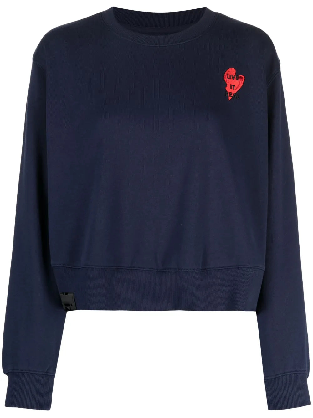 Slogan-Embroidered Cotton Sweatshirt