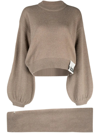 Crew-Neck Cropped Jumper
