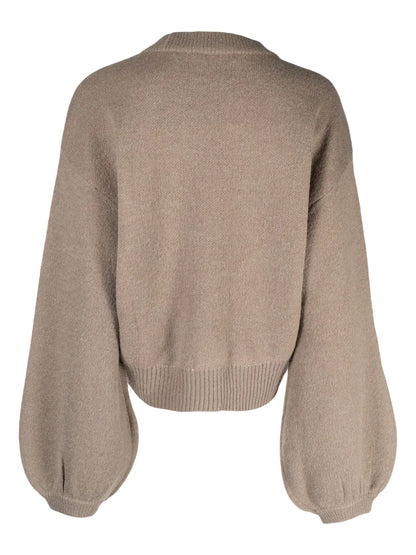 Crew-Neck Cropped Jumper
