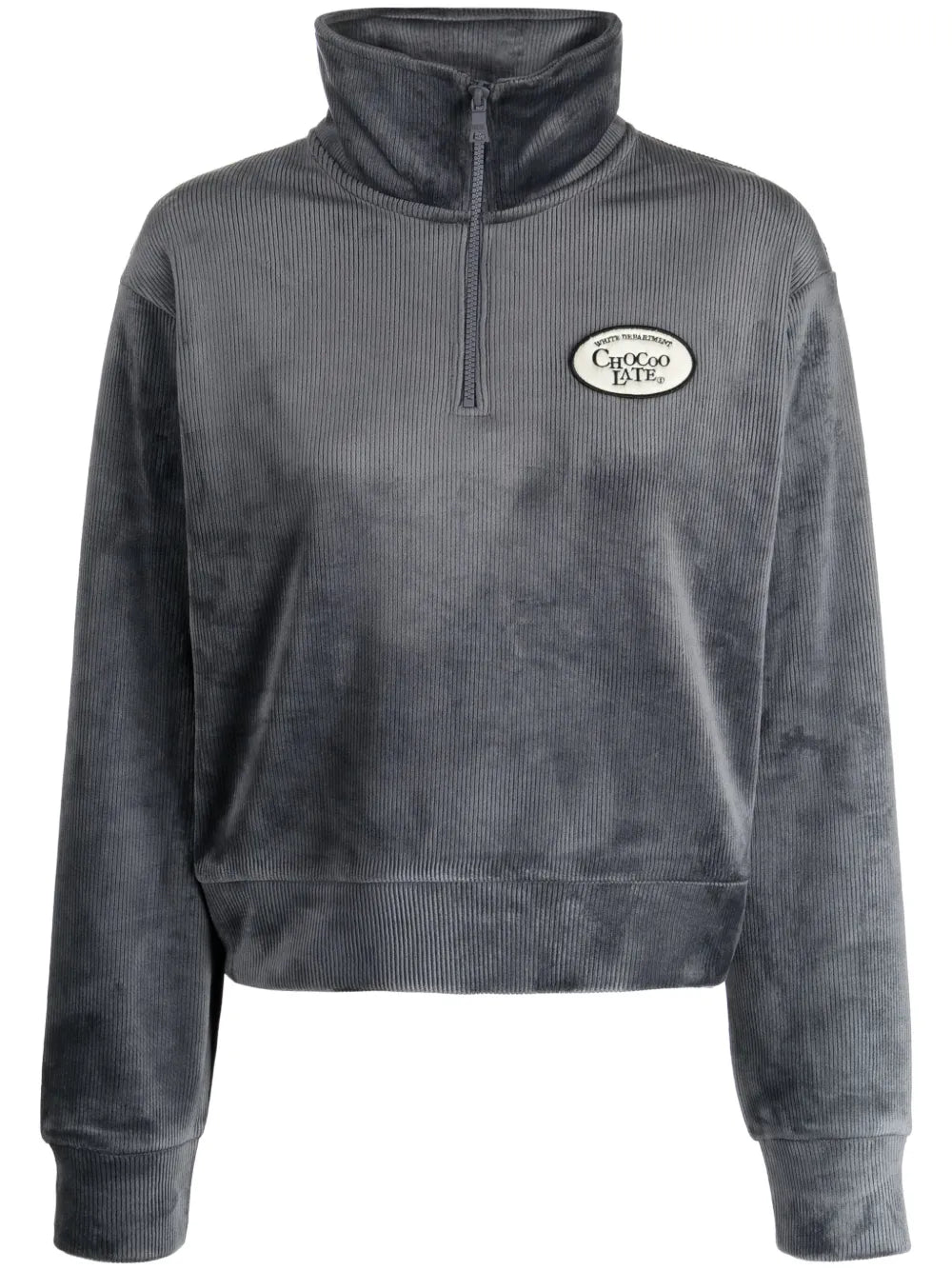 Logo-Patch Corduroy Sweatshirt