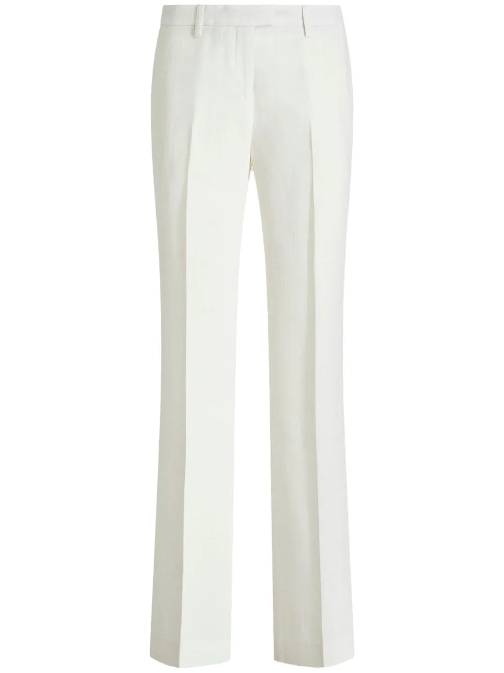 Slub-Texture Tailored Trousers
