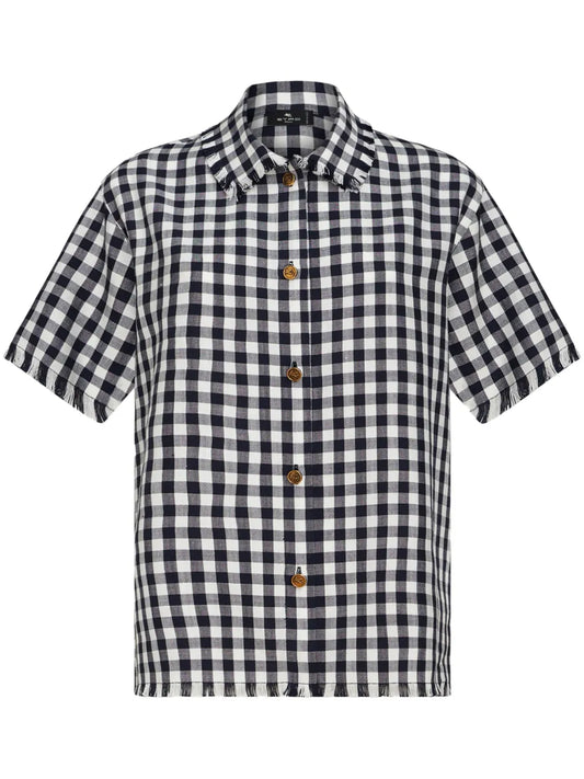 Gingham-Check Short-Sleeve Shirt