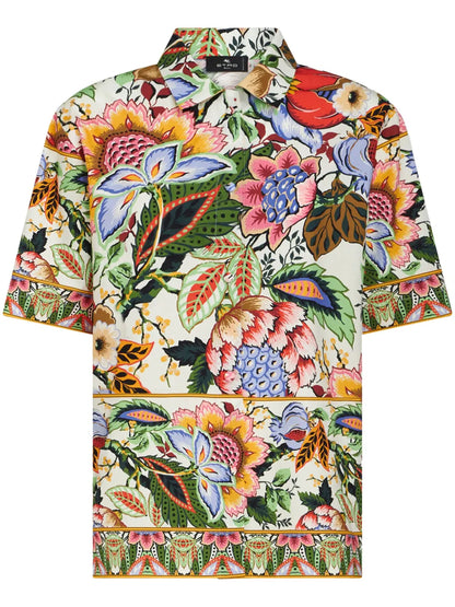 Floral-Print Cotton Shirt