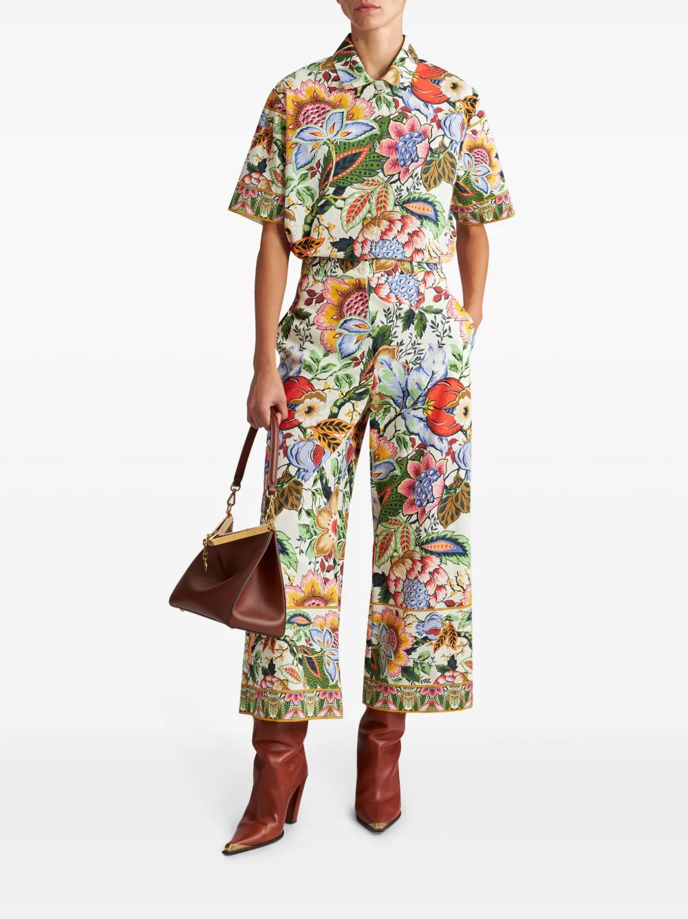 Floral-Print Cotton Shirt