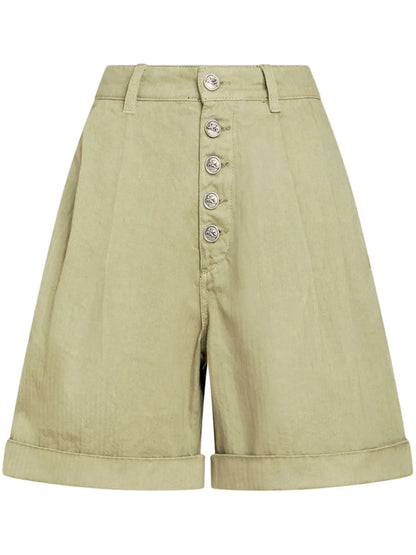 Button-Up Bermuda Shorts