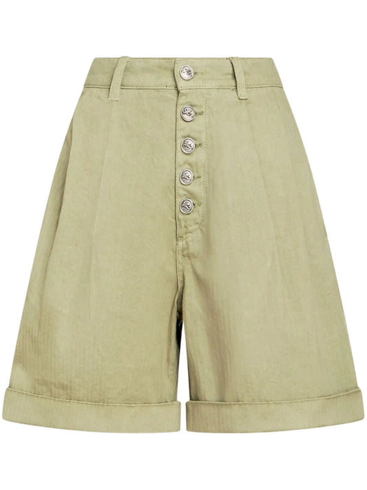 Button-Up Bermuda Shorts