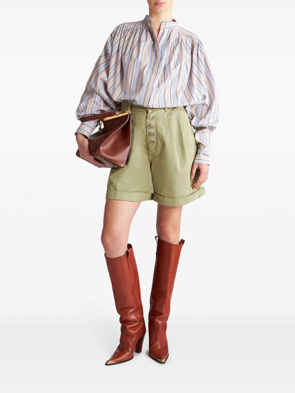 Button-Up Bermuda Shorts
