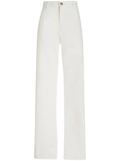 Pegaso-Embroidered Wide-Leg Jeans