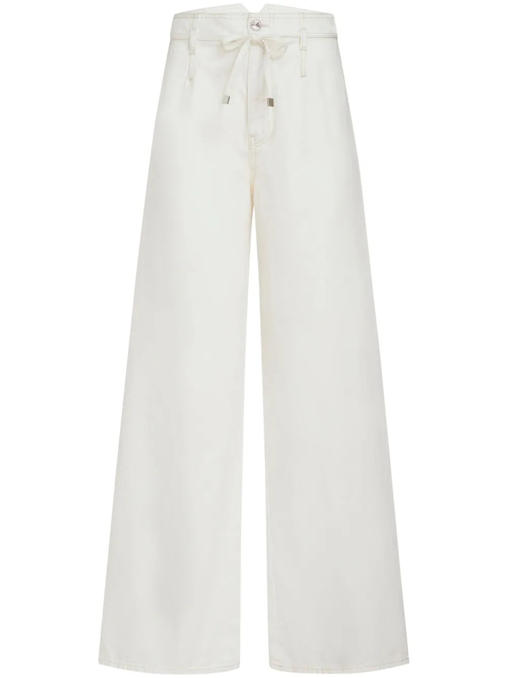 Belted High-Rise Wide-Leg Jeans