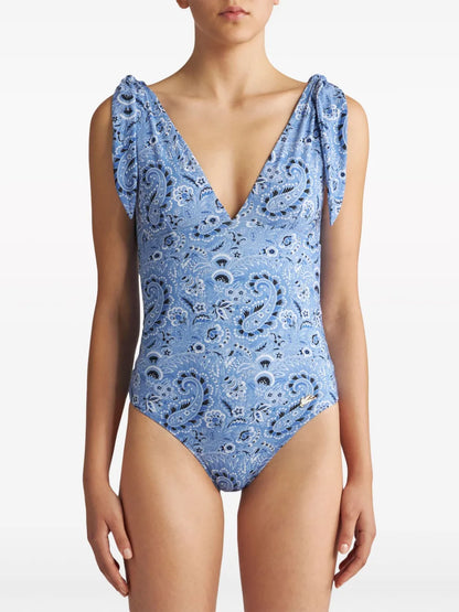 Paisley-Print One-Piece Swimsuit