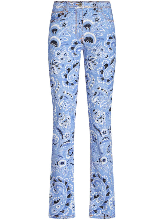 Bandana-Print Skinny Jeans