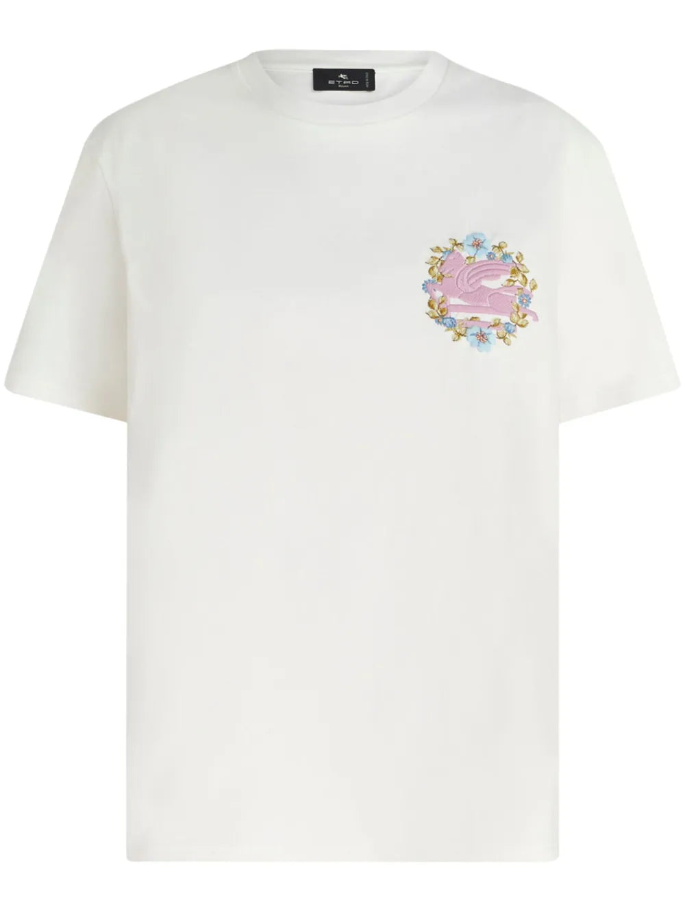 Pegaso-Embroidered Cotton T-Shirt