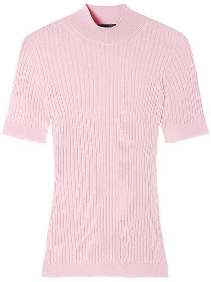 High-Neck Ribbed Jumper