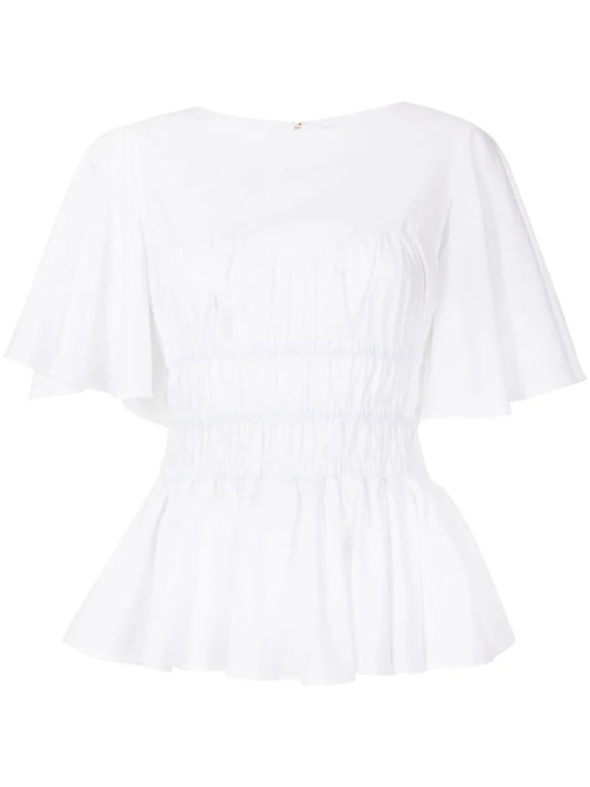 Papoula Smocked Cotton Blouse