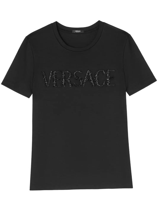 Logo Crystal-Embellished Cotton T-Shirt